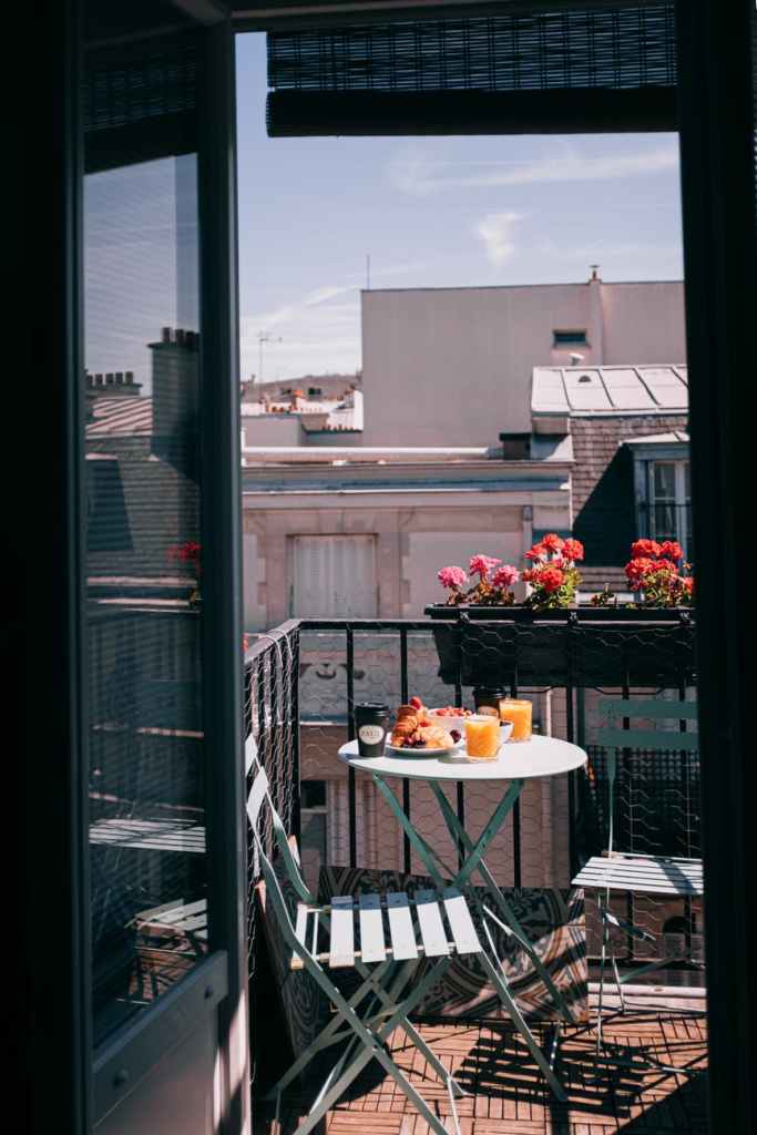 photo of breakfast on terrace